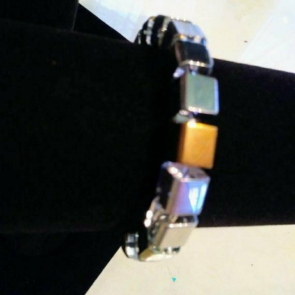Silver/Gold Cubes Bracelet